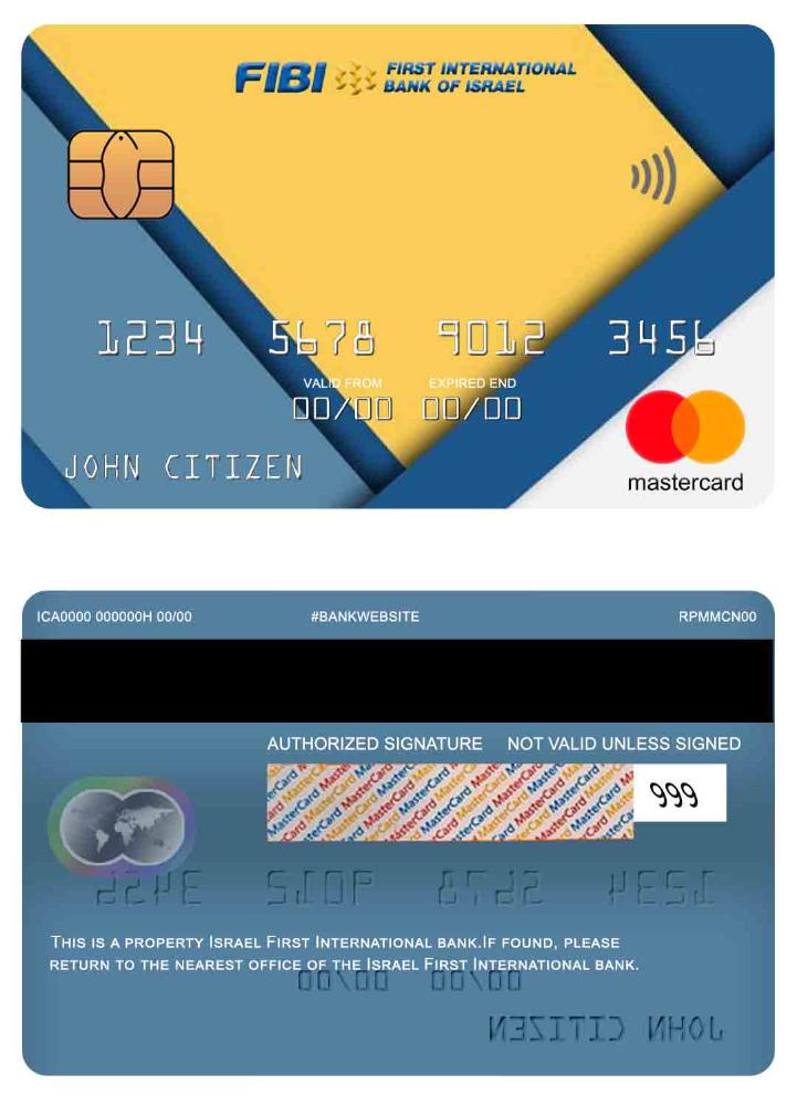 Israel First International Bank mastercard